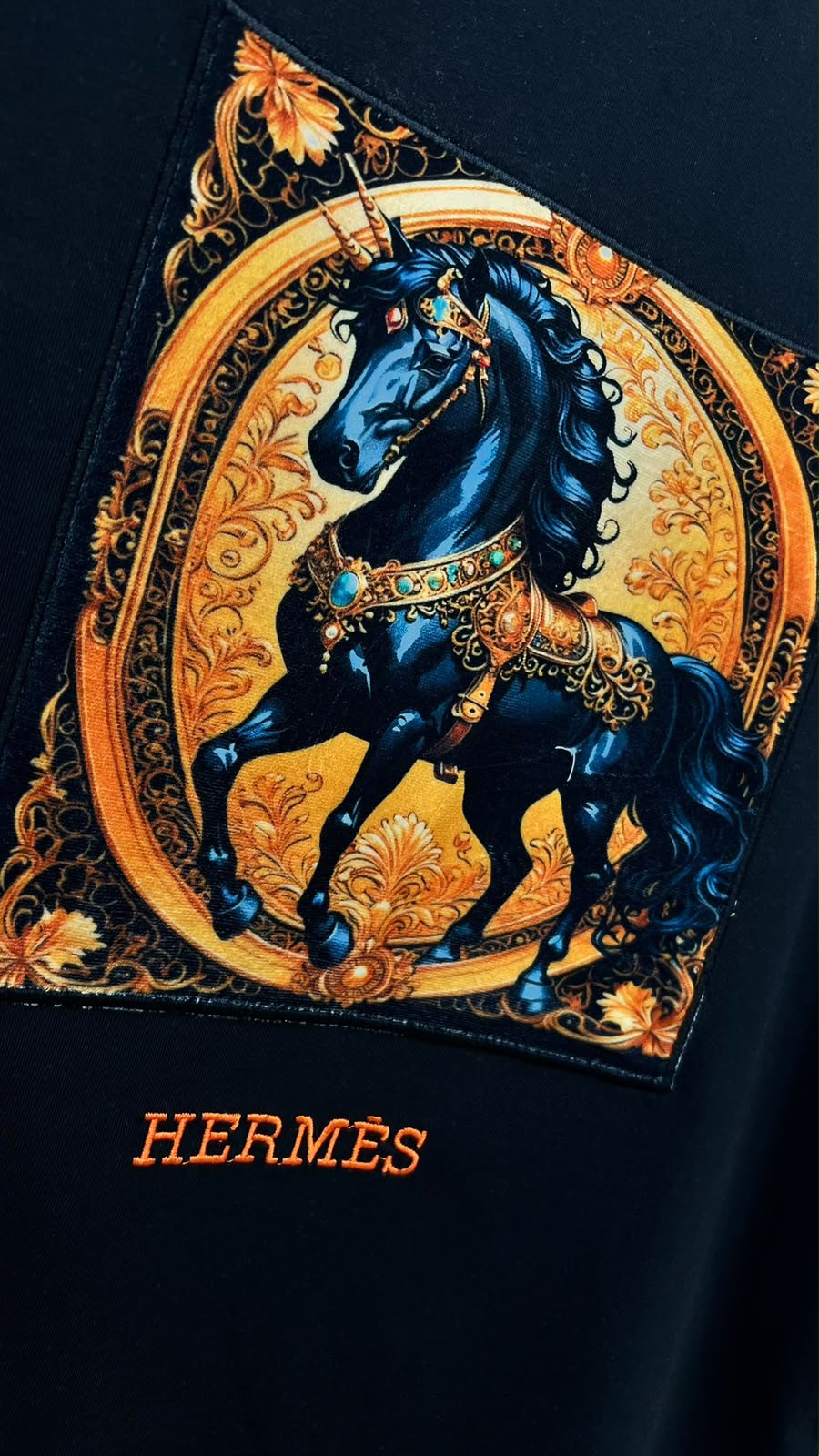 Ornate Horse Graphic T-Shirt